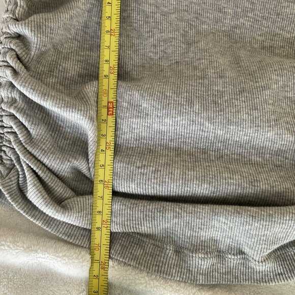 Helmut Lang - Open Cold Shoulder, Runched Side Short Gray Bodycon Dress - Size M - Picture 5 of 10